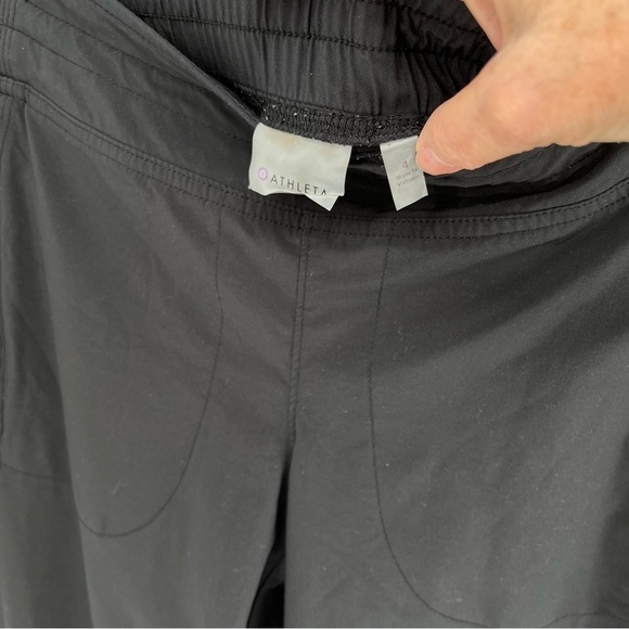 Athleta Women’s La Viva Ruched Jogger Size 4 Straight Leg Yoga Athleisure Black - Picture 10 of 11